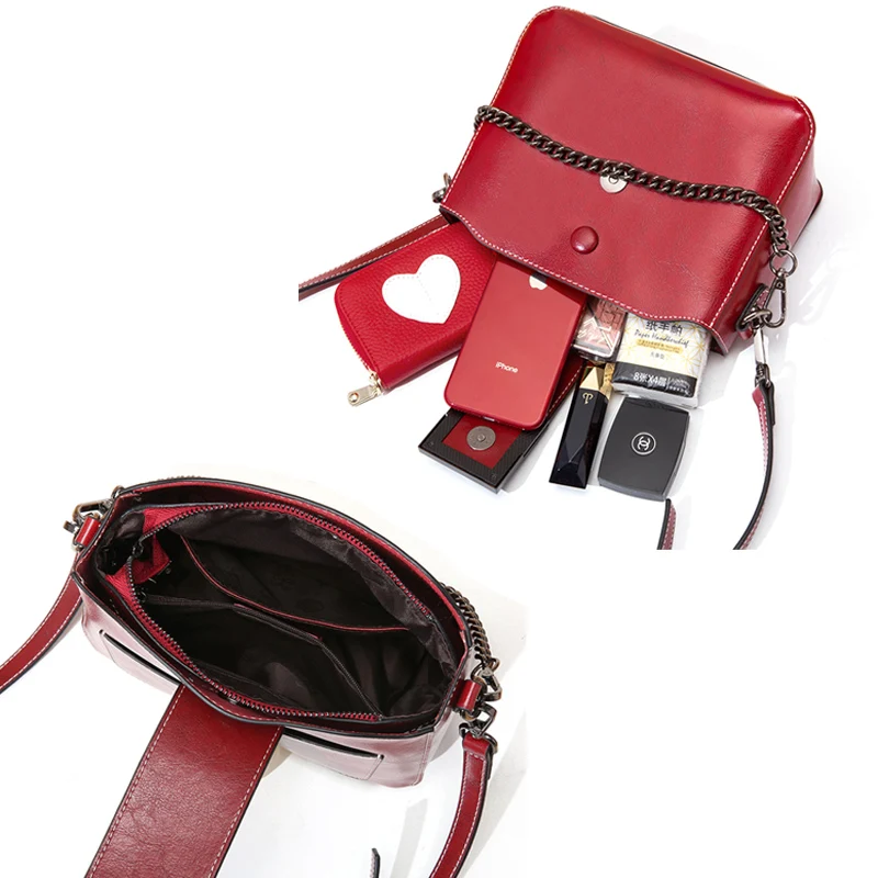 Дамские сумочки из 100% натуральной кожи в стиле ретро женская сумка-мессенджер