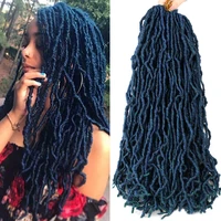 faux locs crochet hair blue green ombre 18 24 36 inch soft locs crochet braids curly dreadlocks hair extensions african roots