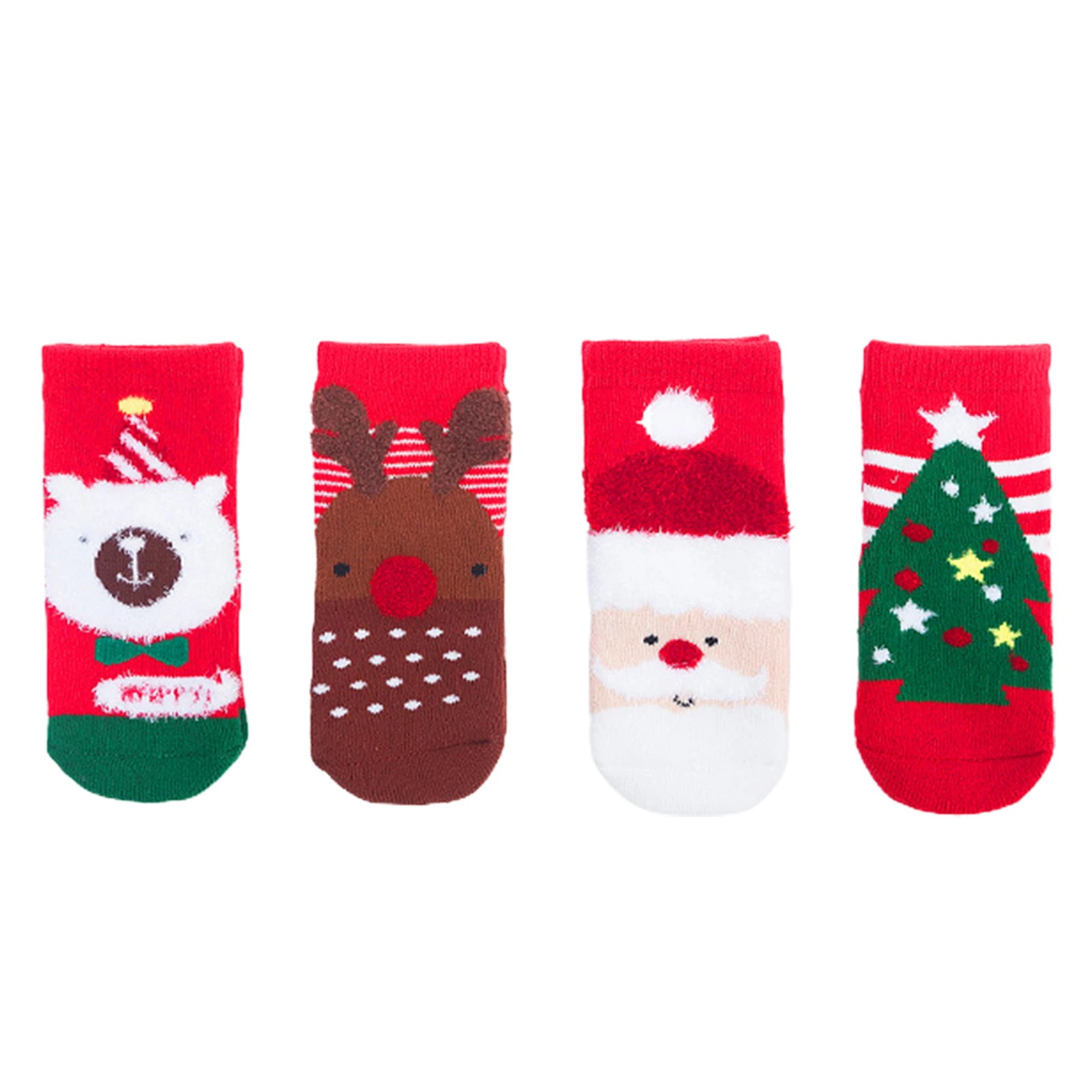 

2020 Winter Cotton Straight Christmas Sock Men Women 3D Printing Cartoon Reindeer Santa Claus Snowflake Short Socks Hosiery