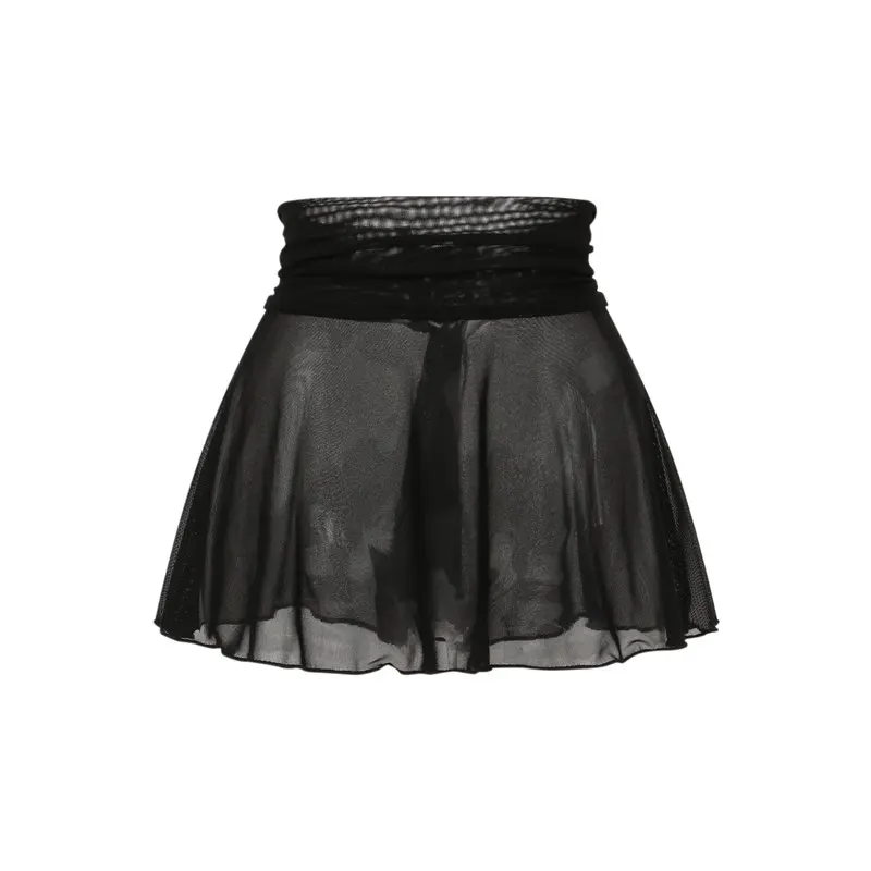 Женская сексуальная прозрачная сетчатая мини-юбка летняя юбка с высокой талией