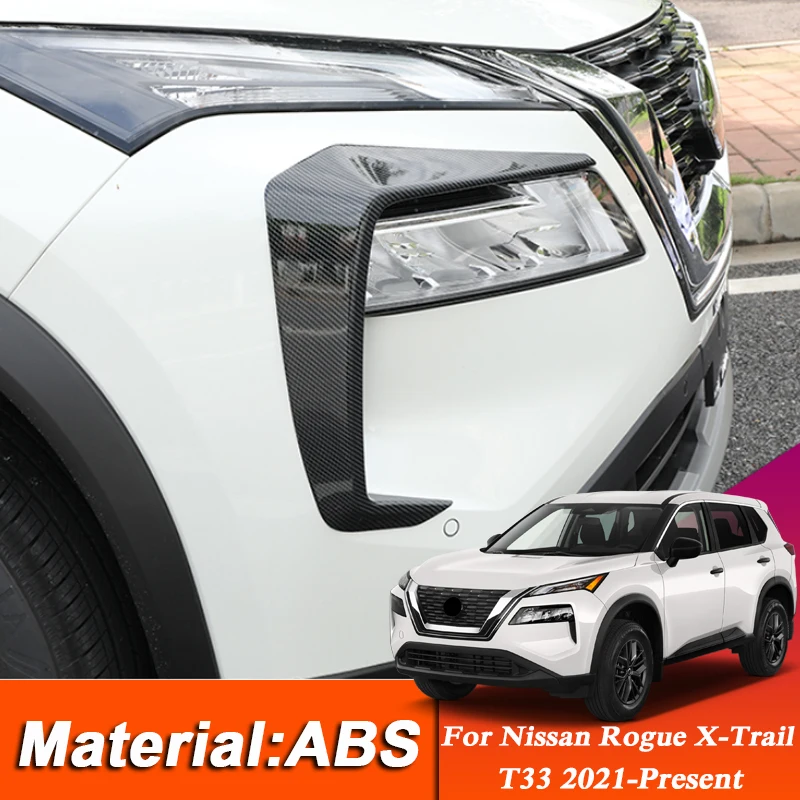 

2 шт. для Nissan Rogue X-Trail T33 2021-настоящее украшение для автомобильного освещения наклейка на раму блестки чехол автомобильные внешние аксессуары