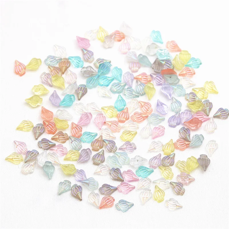 

200pcs Jelly conch Resin Rhinestones Nail Art Decorations For Nails Glitter Scrapbook Embellishments Accessories