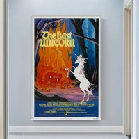 cp1842 the last unicorn classic hot movie print silk fabric poster indoor wall art decor gift