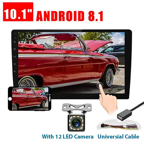 10.1 and 12 LED Podofo 9/10. " 2 din Android автомобильный Радио мультимедийный плеер 2 Din универсальное видео MP5 плеер Авто Стерео gps Bluetooth wifi Аудио - Цвет: 10.1 and 12 LED