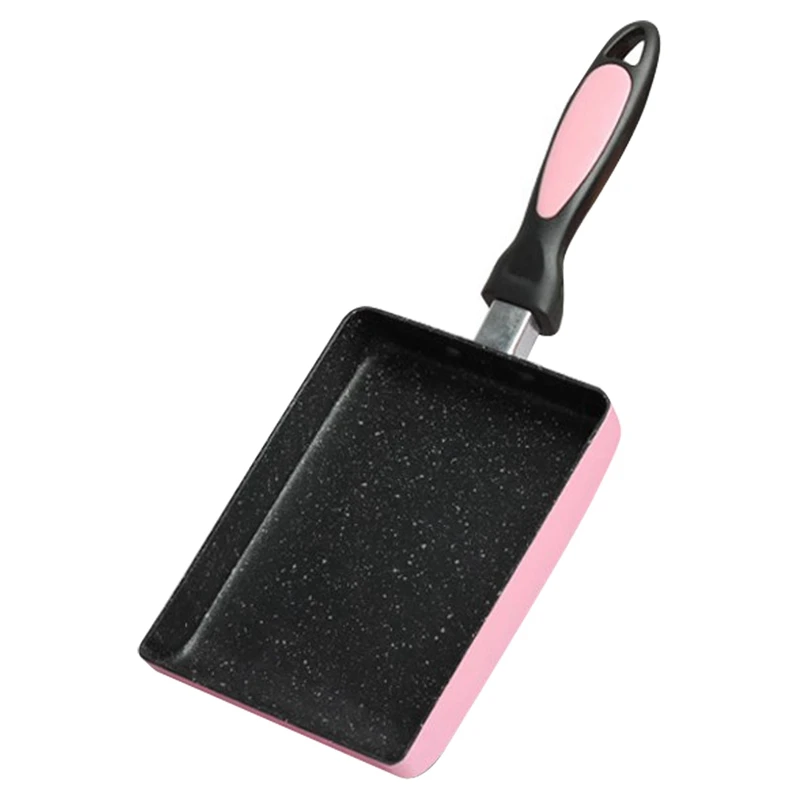

Tamagoyaki Pan Japanese Omelette Pan, Non-Stick Coating Square Egg Pan to Make Omelets or Crepes (Pink)