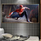 Декоративный постер Marvel Человек-паук, Картина на холсте по мотивам фильмов, настенная живопись, картина для декора детской комнаты, спальни, квадратный подарок