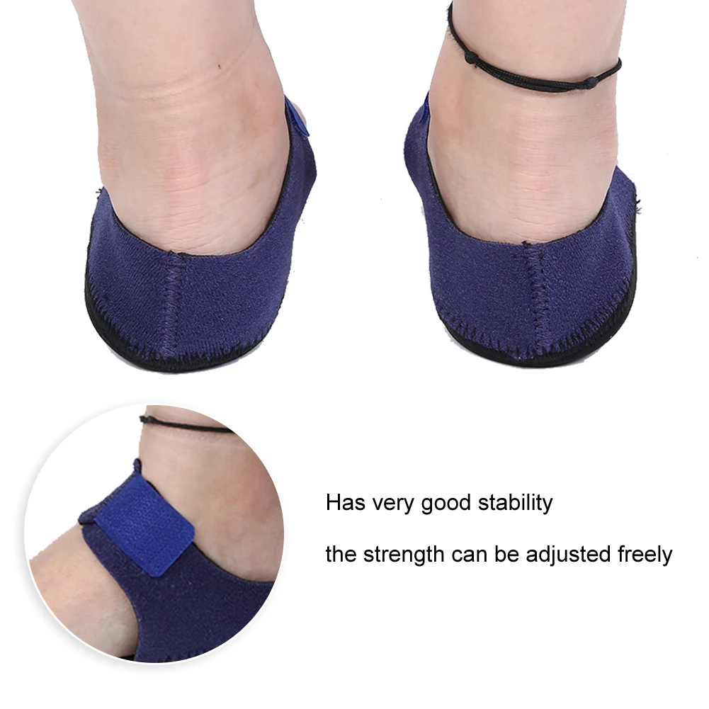 

1 Pair Heel Socks Unisex Shock Absorption Heel Protective Guard Foot Care Heel Pads (Blue)