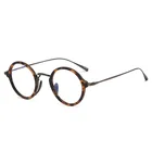 Винтажная титановая оправа для очков, мужские круглые очки по рецепту для близорукости, женские и мужские Оптические Роскошные оправы для очков, компьютерные очки