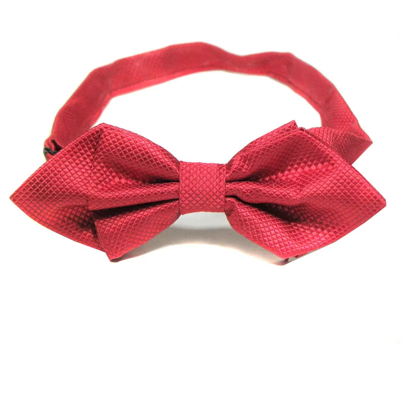 

New Man Bowtie Solid Silk Polyester Hand Made Pointed Bow Tie Women's Bowknot Cravat Plaid Party Wedding Daily Accessories