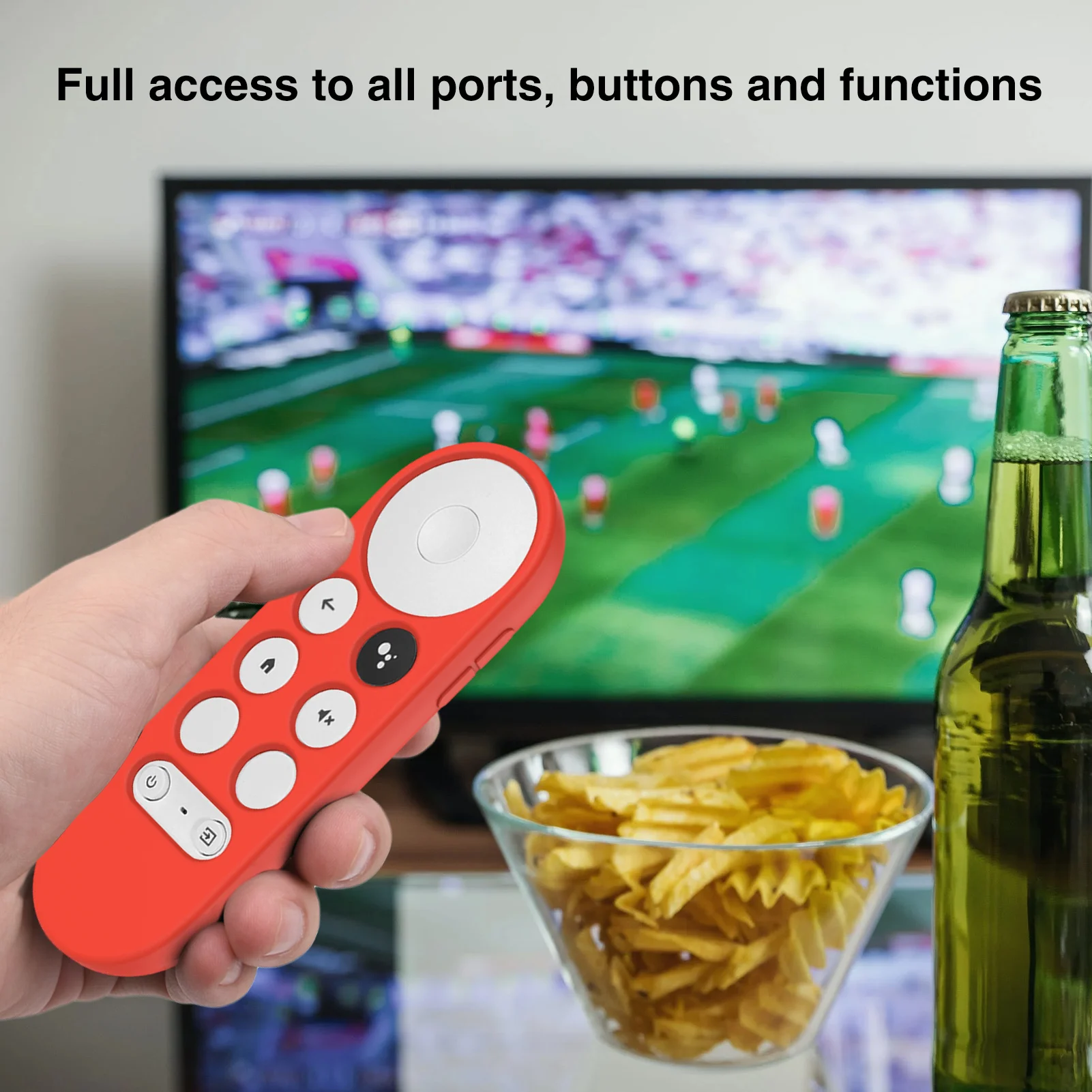2021 Silicone Remote Control Cover For Chromecast With Google TV Voice Anti-Lost Case | Электроника