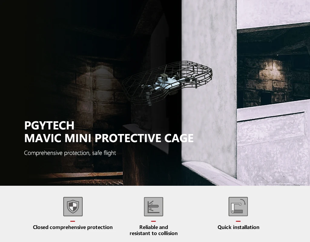 PGYTECH полностью закрытая Защитная клетка для DJI Mavic Мини-Протектор Пропеллер Защита для Mavic Mini Drone защитные аксессуары