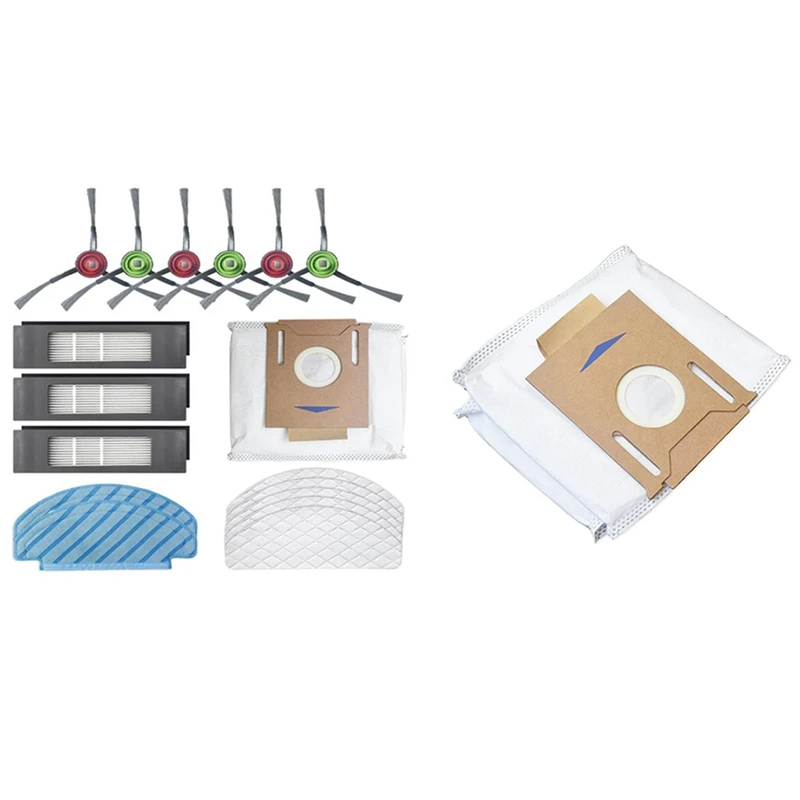 

5Pcs Dust Bags For ECOVACS OZMO T8/T8AIVI/& 1Set Side Brush Disposable Cleaning Mop Dust Bag
