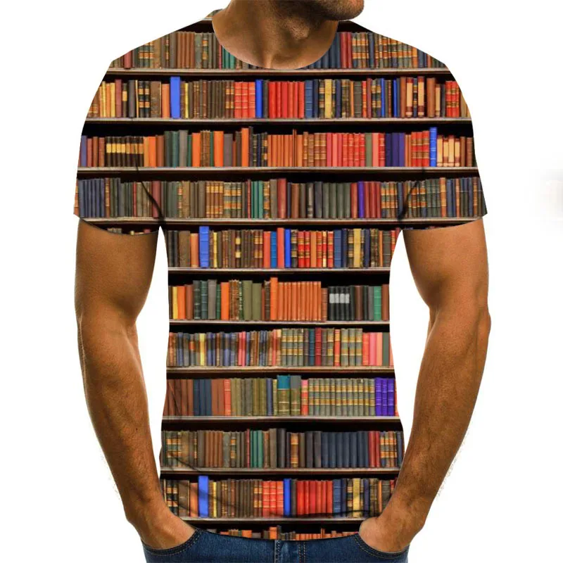 

2020 new casual graphic T-shirt men 's tops fun 3D men 's T- shirt summer O- neck shirt