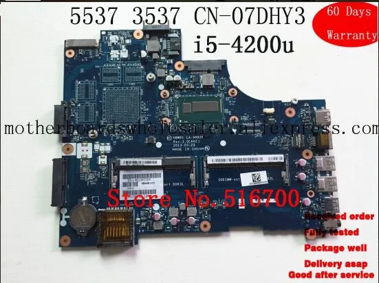 Запасная материнская плата для ноутбука Dell Inspiron 15R 5537 3537 i5-4200u LA-9982P 7DHY3 | Компьютеры