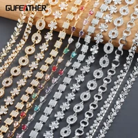 gufeather c236diy chain18k gold rhodium platedcopperzircondiy jewelrypass reachnickel freediy bracelet necklace20cmlot