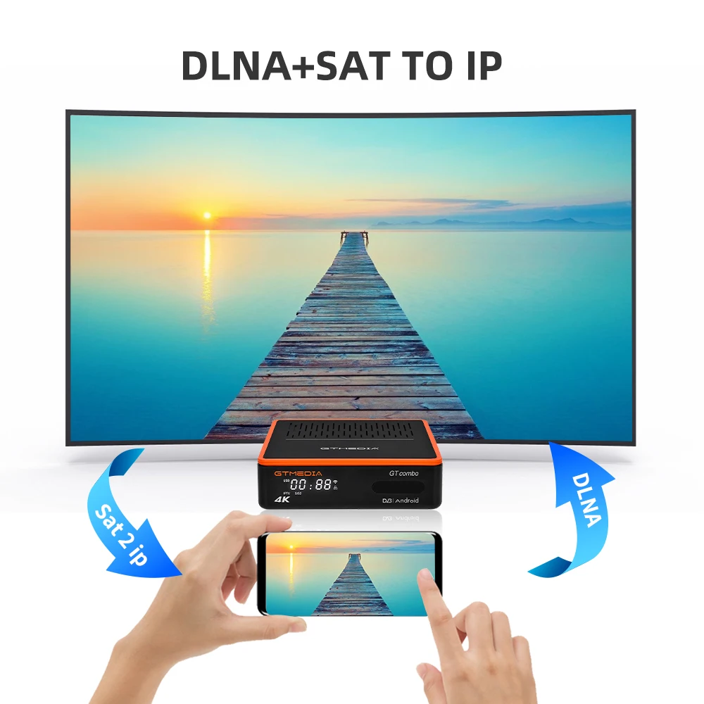 Спутниковый приемник GTMEDIA GT COMBO с клавиатурой I8 DVB-S2/T2/C Android 9 0 TV BOX Amlogic S905X3 4K M3U