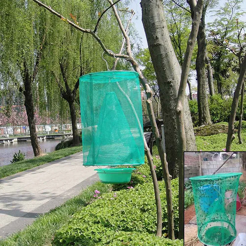 

Ranch Fly Trap Hanging Flycatcher Flies Trap Cage for Outdoor Family Farms FPing