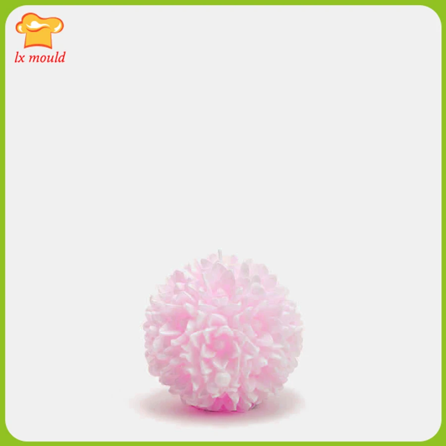 Круглая силиконовая форма для свечей 3D цветочных шариков|candle silicone mold|silicone mold