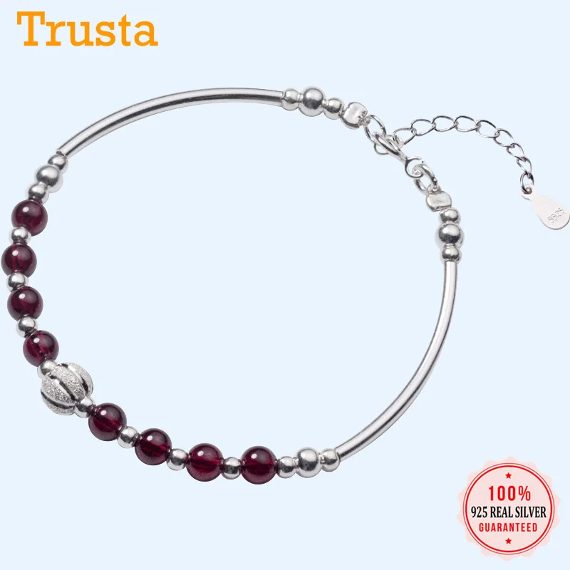Trusta, новинка,, 925 пробы, серебряный браслет, ювелирное изделие, 9,1 г, материал, цельное серебро, простой открытый Браслет-манжета, подарок для девочек, DS1504