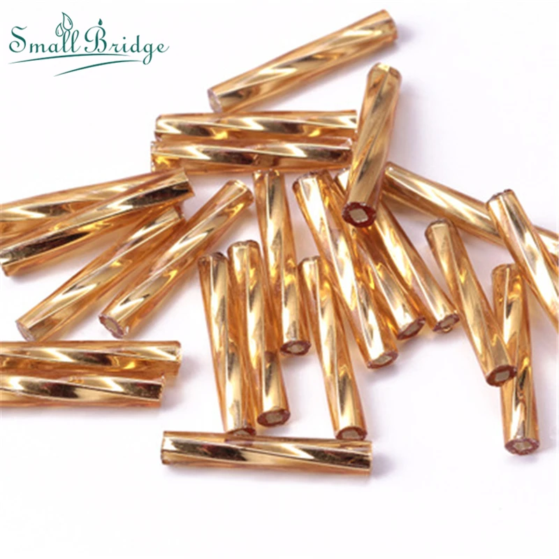 

250pcs Spiral Tube Glass Beads Spacer For DIY Crafts Jewelry Material Accessories Cross Stitch Crystal Beads Wholesale R2