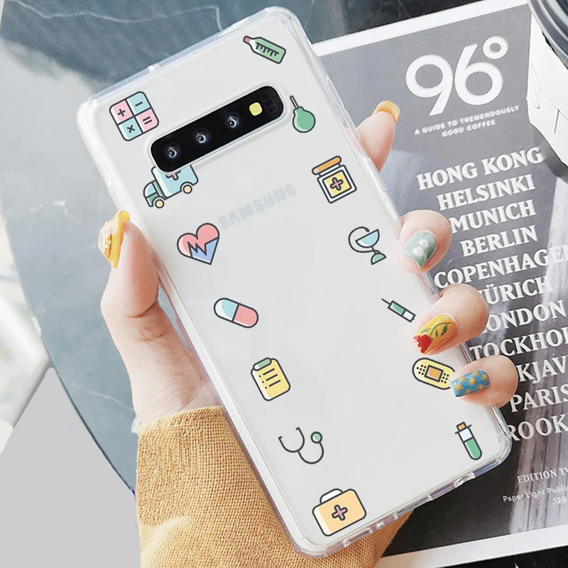 Чехол для телефона из мягкого ТПУ Samsung S6 S7 Edeg S8 S9 Plus S10 + S10E Lite | Мобильные телефоны и