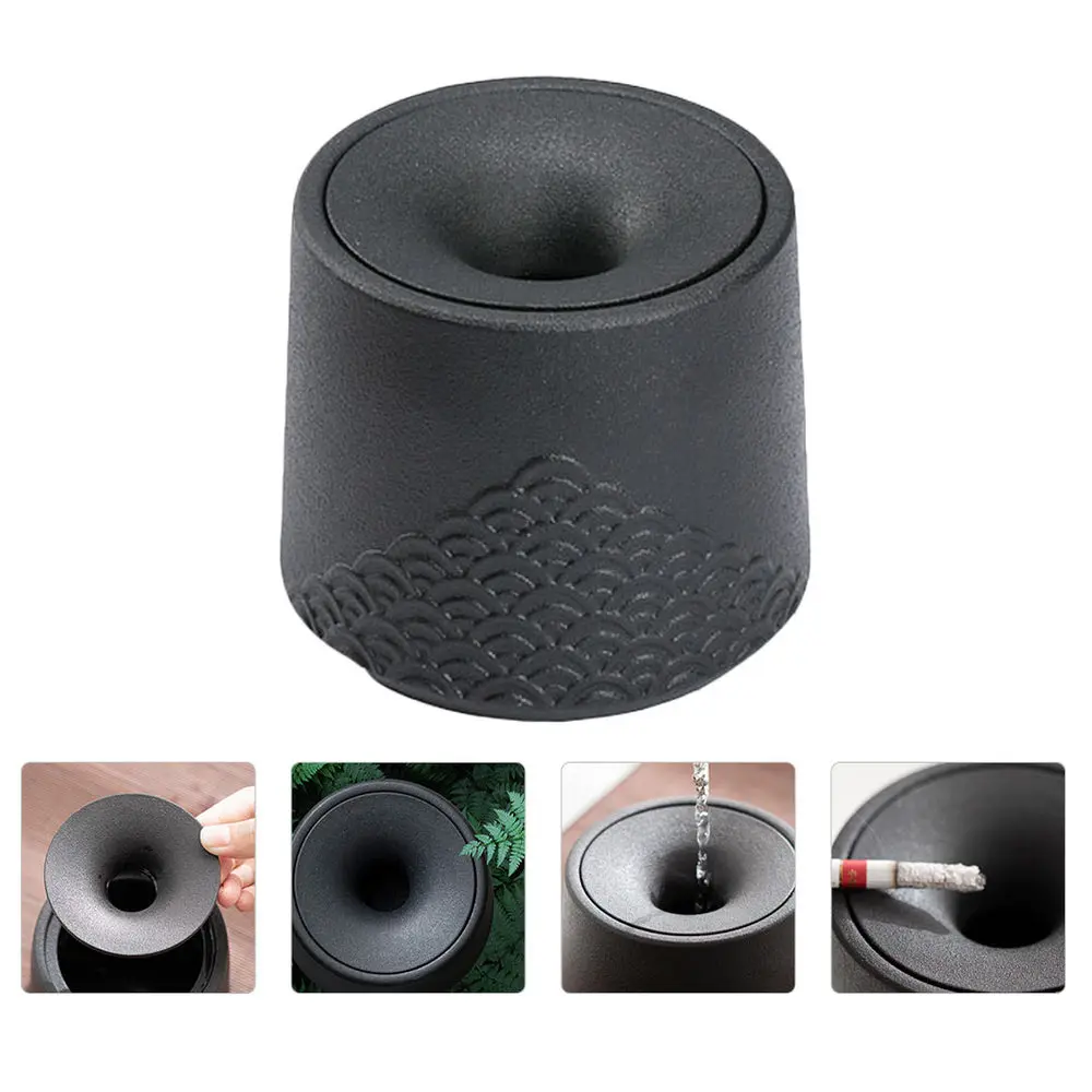 

1pc Useful Anti-fly Ash Ashtray Simple Wave Designed Ashtray Ash Storage Holder