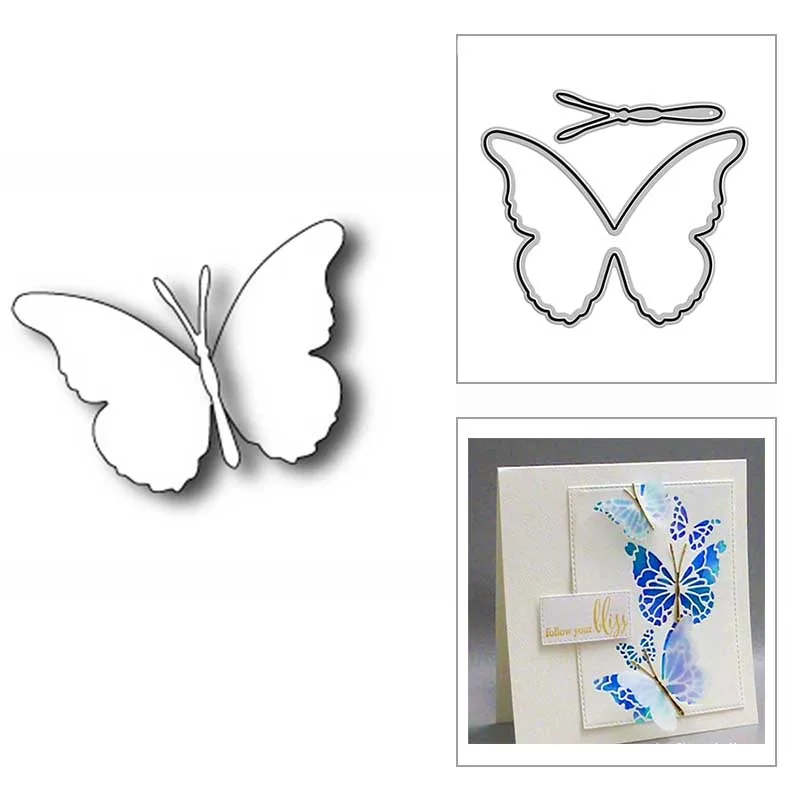 

New Pretty Butterfly Insect Background 2020 Metal Cutting Dies for DIY Scrapbooking and Card Making Embossing Craft No Stamps