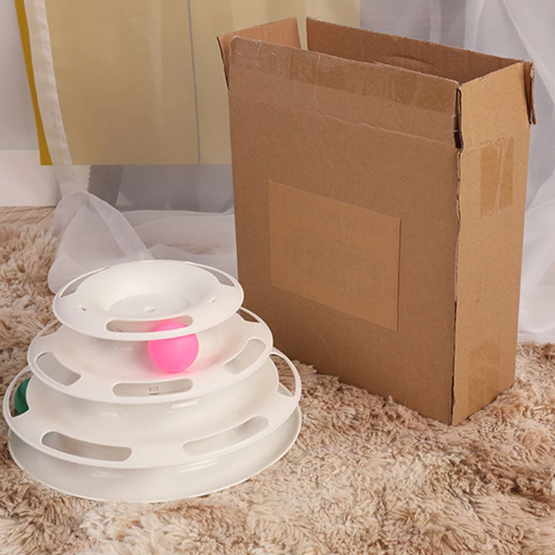 3/4 уровней игрушка для домашних животных кошек планшетов котят башни треков диск