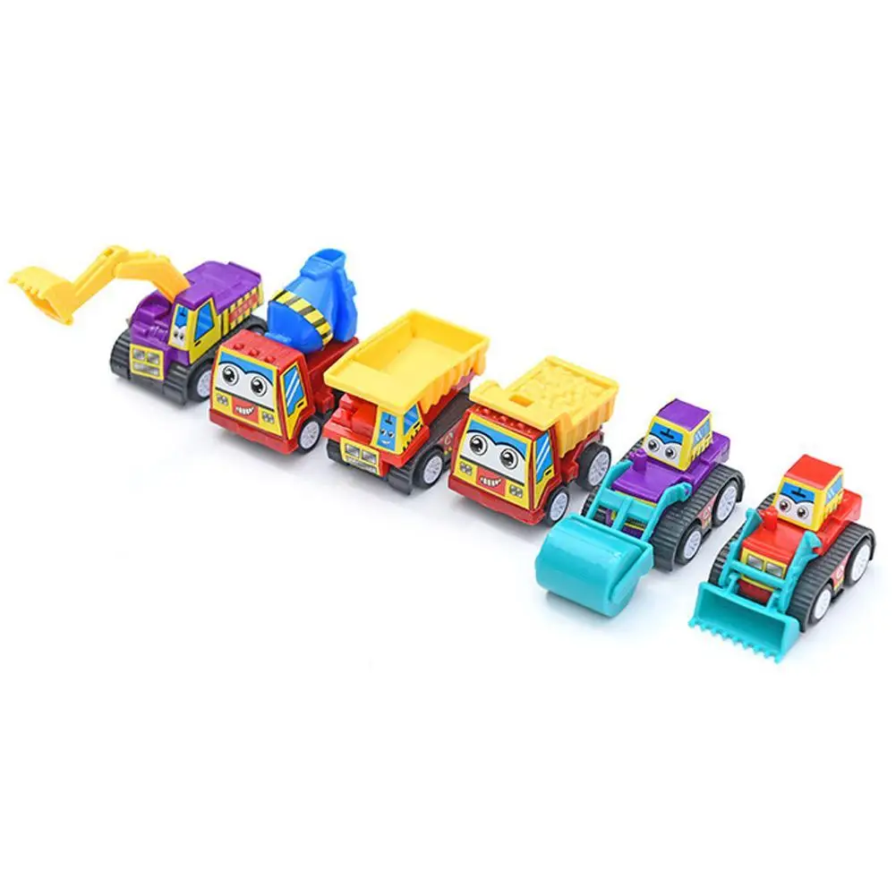 

6Pcs Children Kids Mini Simulation Engineering Truck Fire Car Vehicle Model Toy