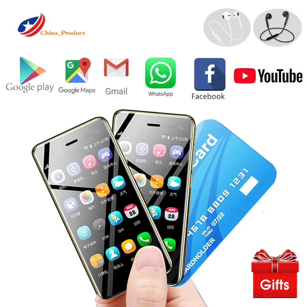 Подарок! Ulcool U2 мини-телефон на базе Android 4G LTE 3,1" MTK6739 четырехъядерный 1 гб 8 гб Android 8,1 телефон кожаный роскошный смартфон PK SOYES