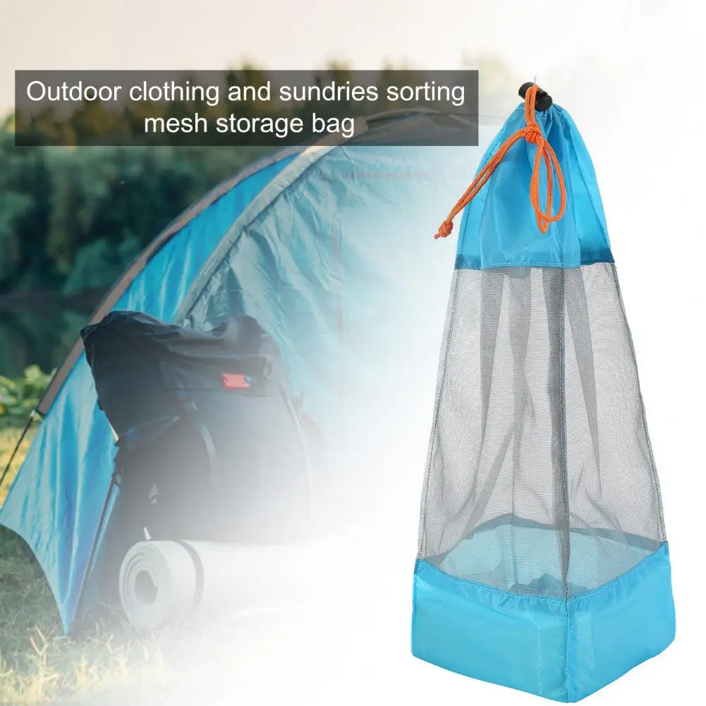 

Simple Ultralight Portable Camping Stuff Sack Drawstring Mesh Large Capacity Wear-resistant Storage Bag for Outdoor Activities
