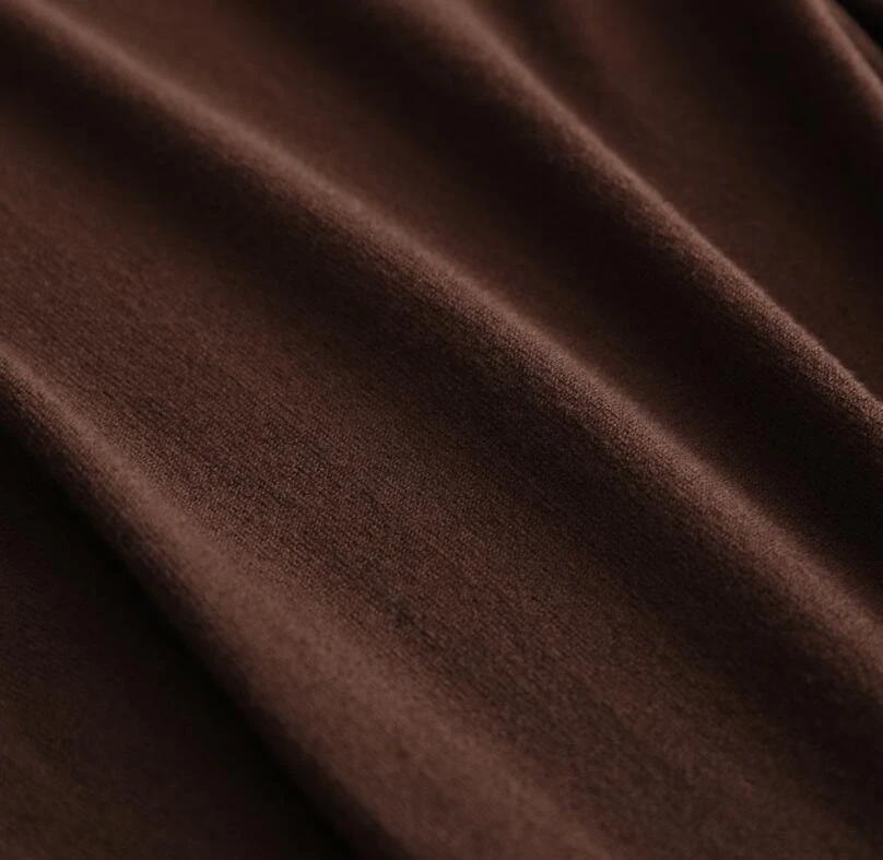 Женский трикотажный пуловер тонкий однотонный топ с воротником-хомутом