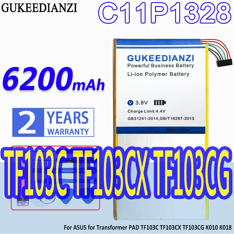 Высокая емкость аккумулятор GUKEEDIANZI C11P1328 6200 мАч для ASUS Transformer PAD TF103C TF103CX TF103CG K010 K018 -