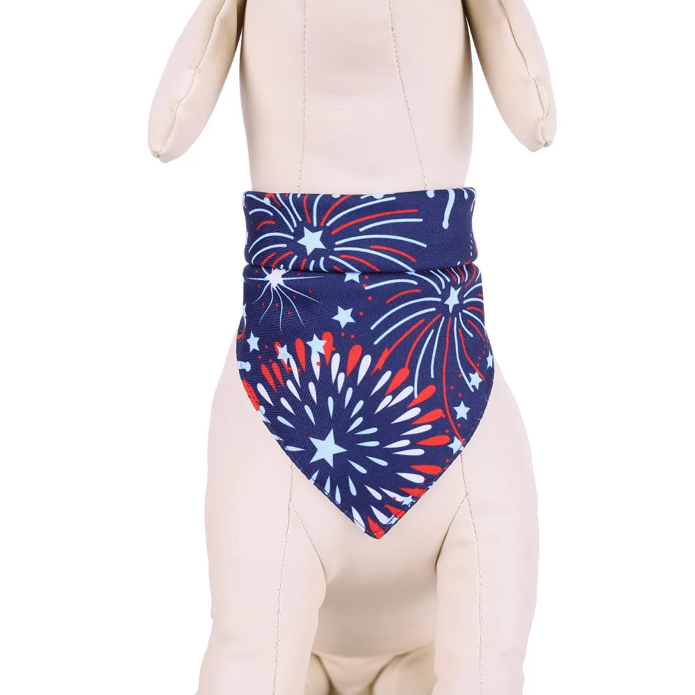 Слюнявчик для домашних питомцев квадратный шарф с американским флагом бандана