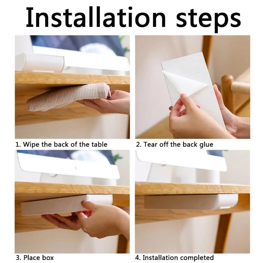 Высококачественный Настольный ящик для хранения карандашей самоклеящаяся