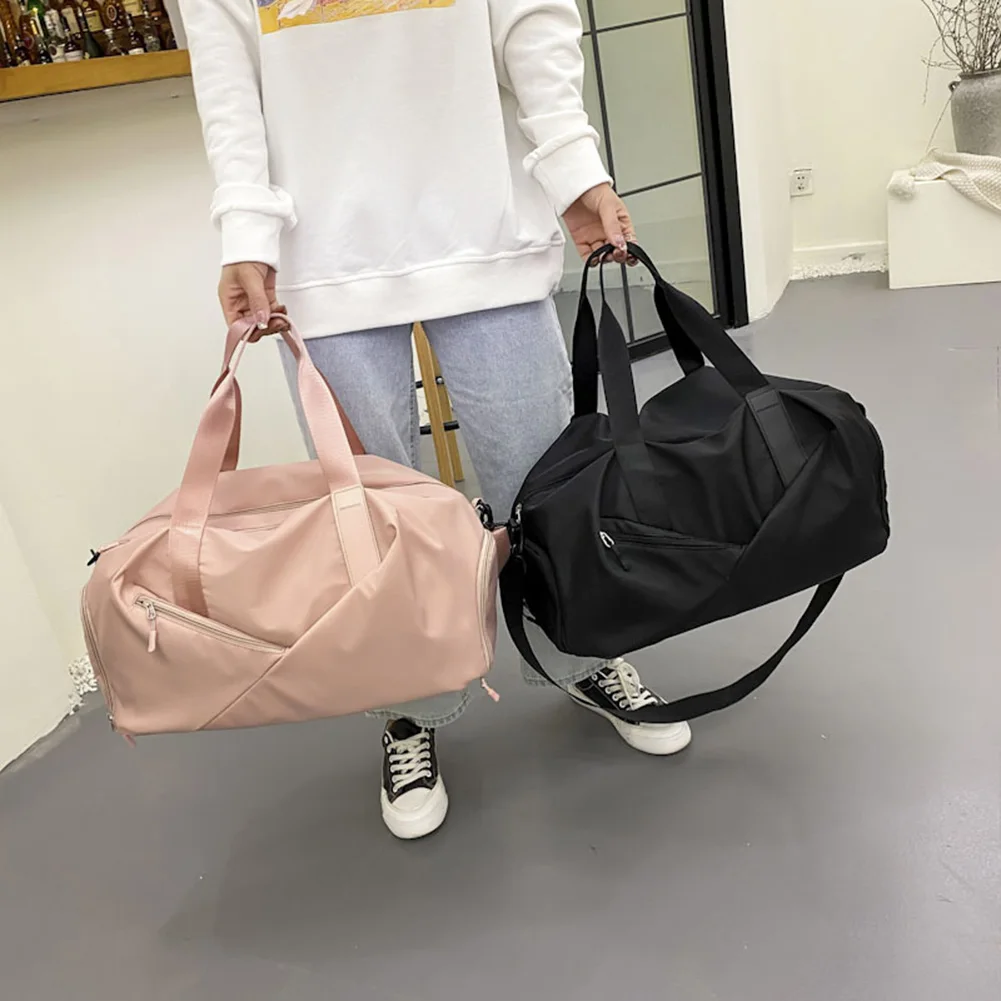 Повседневный оксфорд ткань женщины плечо сумки большой вместимость багаж сумки мода однотонный цвет женские фитнес путешествия сумка сумки