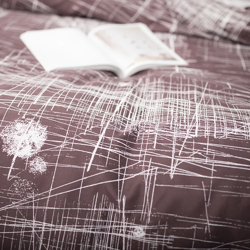 Геометрический каракули Комплект постельного белья королевского размера