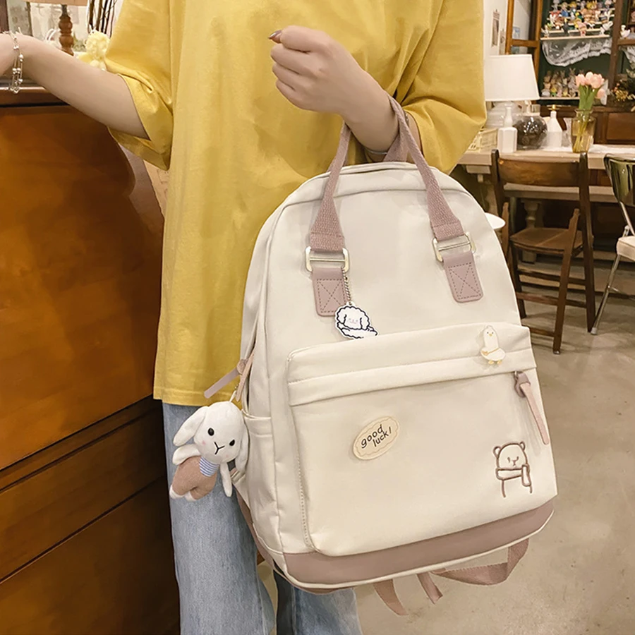 

Multifunction Women's Backpack Fashion Student Shoulder Bag Handbags Large Capacity Schoolbag Teenager Girls Laptop Backpacks