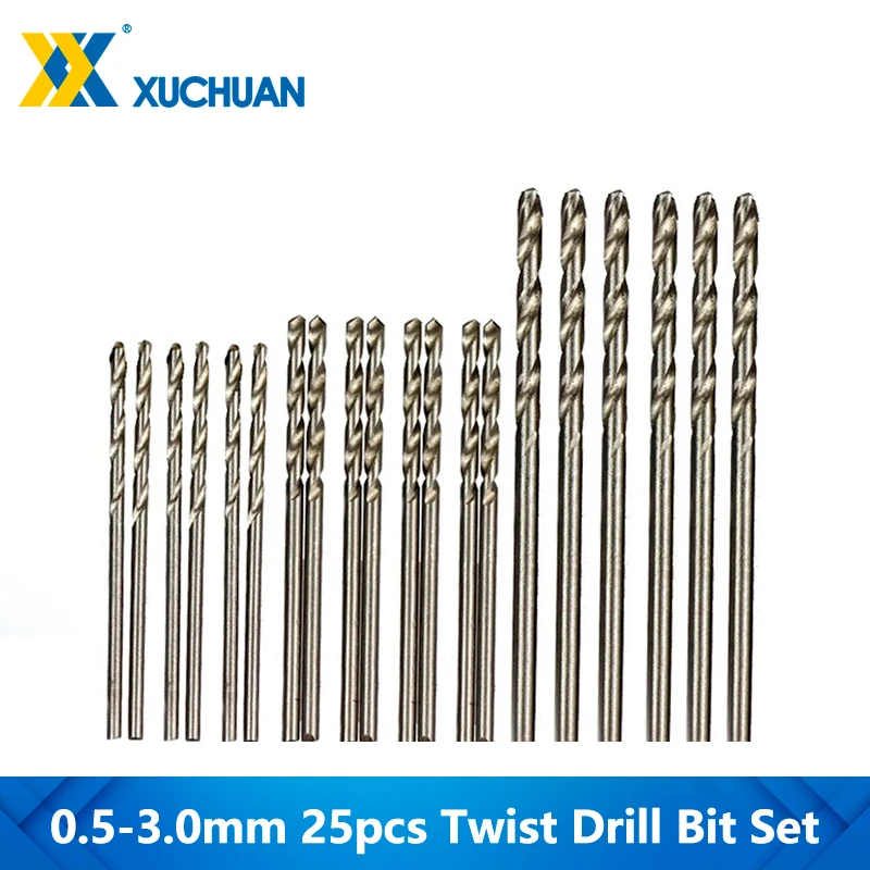 Спиральное сверло комплект ружейное из быстрорежущей стали с дыропробивной