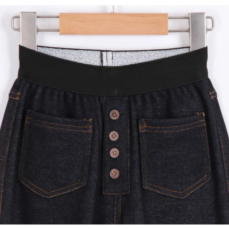 

New 2019 Winter Plus Velvet Thick Girls Pants Slim-Fit Stretch Denim Baby Girls Flared Pants Fashion Kids Pants for Girls, #8201