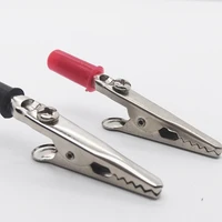 10pcs 4mm socket electric clips red black medium 54mm power clip crocodile clip for battery test clip wiring clip