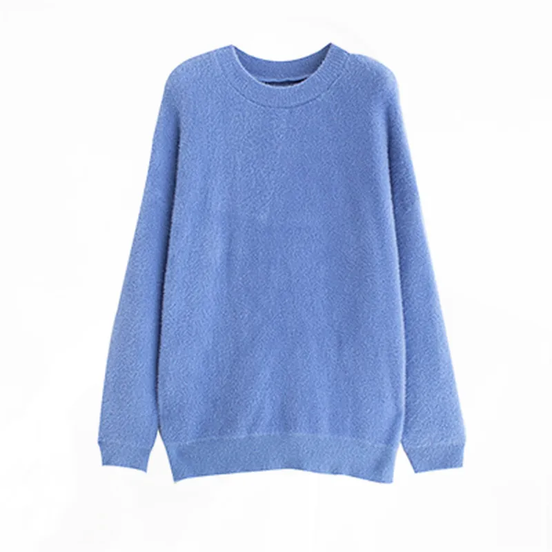 Осень и зима 2019 новый свитер как карамельный цвет пуловер Женский громоздкий