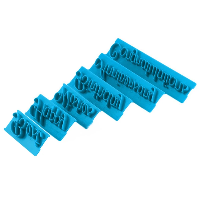 6 шт./компл. Пластик украшение торта прессформы с днем рождения наилучшими