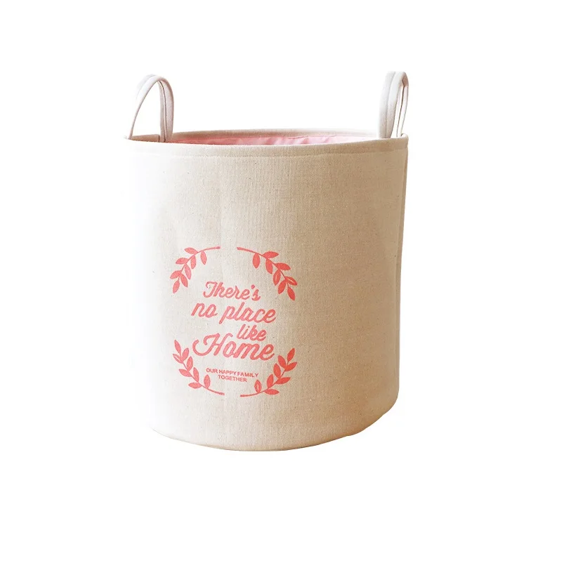 Для организации домашнего хранения корзина для белья из хлопка и льна складная