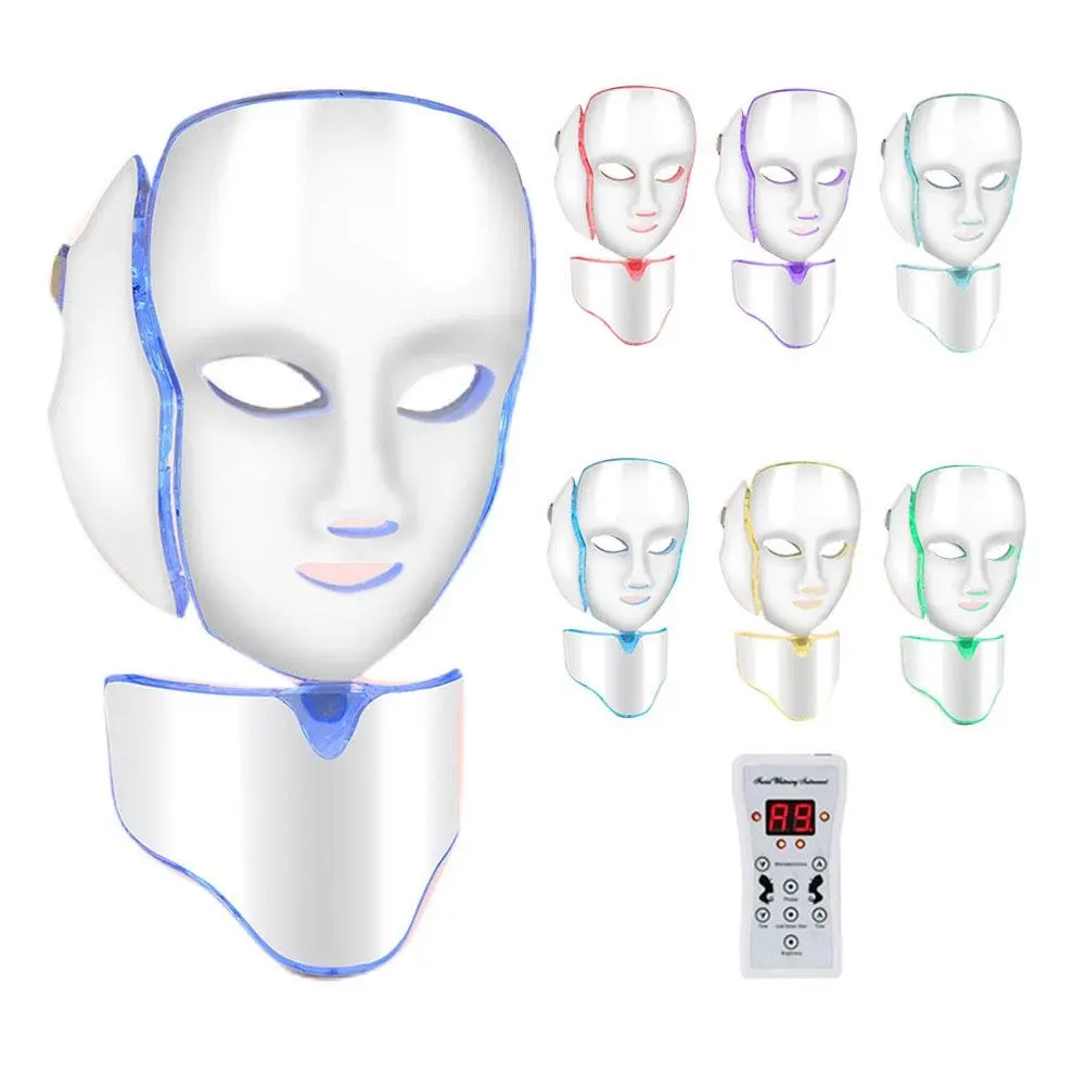 

7 Colors Light LED Facial Mask Skin Rejuvenation LED Mask Phototherapy Face Care Beauty Anti Acne Whitening Wrinkle Removal Mask