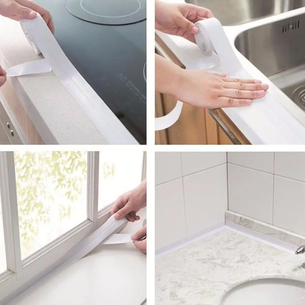 

Corner Line Stickers Waterproof And Mildew Proof Tape Shower Sink Edge Wall Sticker For Home Toilet Bathroom Kitchen Supplies