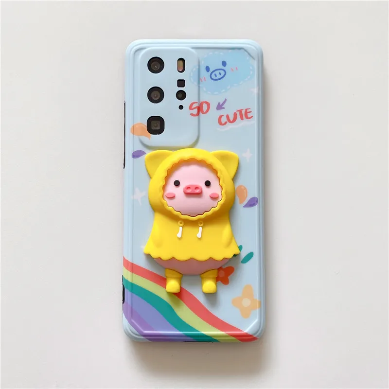 

The three-dimensional piggy bear mobile phone case is suitable for Huawei p30 40 pro MATE30pro anti-fall protective back cover