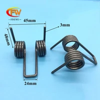 double torsion spring 3mm spring steel 4 coils heavy duty torsion spring with custom service