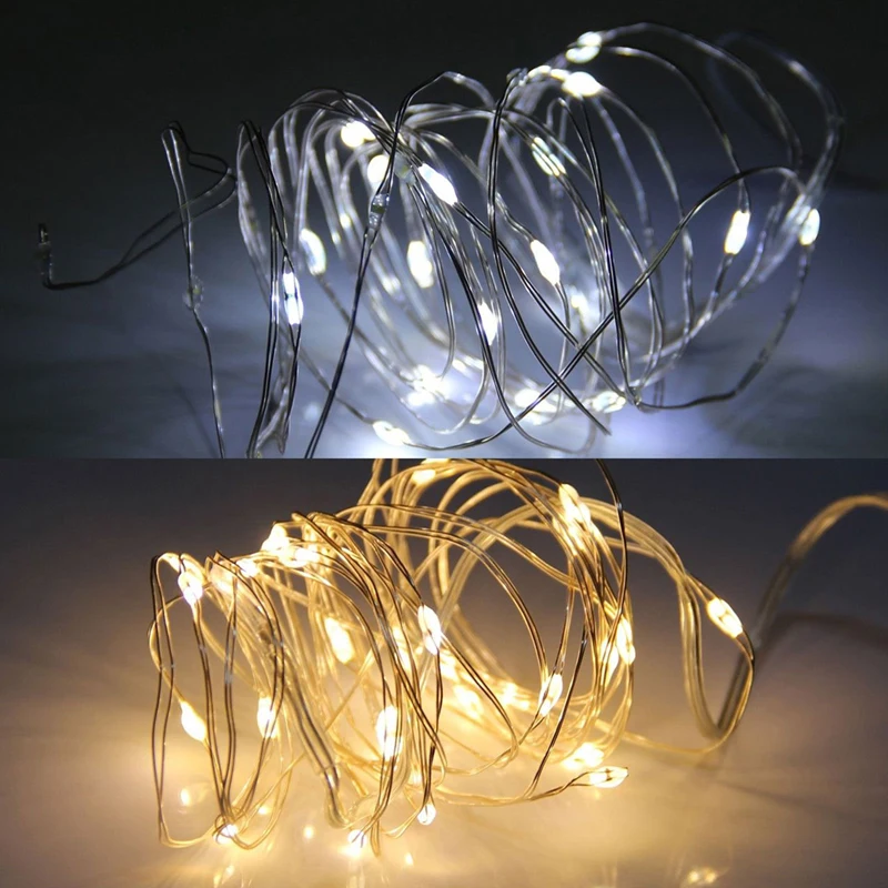 1 м на батарейках струнный Сказочный светильник 10 светодиодный вечерние