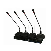best selling 4 channel wireless conference mic desktop conference microphone